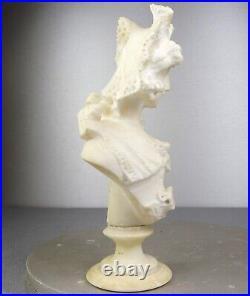 1880/1900 Castelli Sprb Buste Statue Sculpture Albatre Marbre Art Nouveau Femme