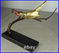 1920/1930 Av. Becquerel Rare Statue Sculpture Animaliere Art Deco Bronze Oiseau