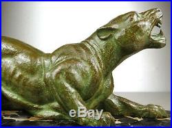 1920/1930 D. H. Chiparus Rare Statue Sculpture Animaliere Art Deco Panthere Felin
