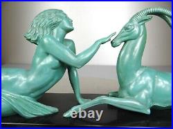 1920/1930 Fayral P Le Faguays Max Le Verrier Statue Sculpture Art Deco Seduction