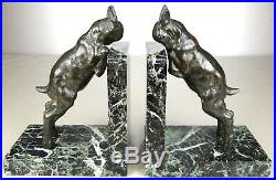 1920/1930 Ir. Rochard Serre-livres Statue Sculpture Art Deco Animalier Chevreaux