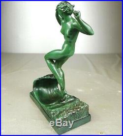 1920/1930 P Le Faguays R Guerbe M Le Verrier Statue Sculpture Art Deco Femme Nue