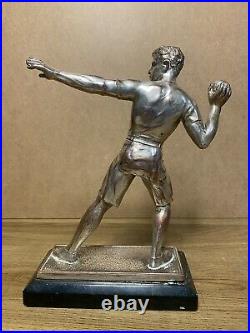 1920/1930 Statue Sculpture Art Deco Athlete Homme Lanceur De Poids