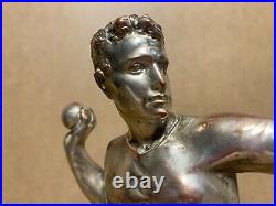 1920/1930 Statue Sculpture Art Deco Athlete Homme Lanceur De Poids
