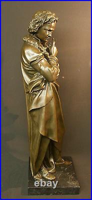 AA 1930 grand bronze de Beethoven sculpture statue 21kg73cm art déco musique TBE