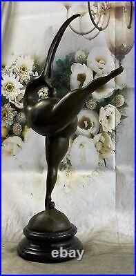 Abstrait Femme Signé Milo Statue Figurine Bronze Sculpture Fonte Maison Art
