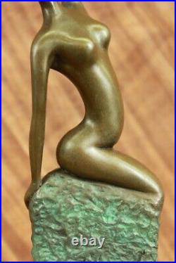 Aldo Vitaleh Abstrait Art Moderne Bronze Sculpture Marbre Statue Décor Maison