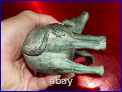 Ancien Buffle en Bronze Statue Sculpture artisanat d'art Asie Vintage 18 cm