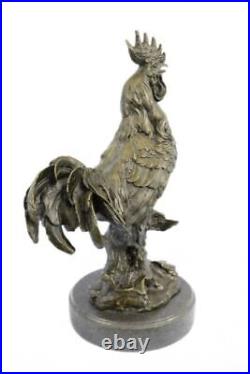 Ancien Fonte Bronze Coq Statue / Figurine Vienne Autriche Sculpture Art Déco