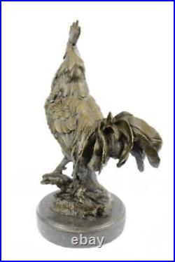 Ancien Fonte Bronze Coq Statue / Figurine Vienne Autriche Sculpture Art Déco