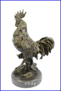 Ancien Fonte Bronze Coq Statue / Figurine Vienne Autriche Sculpture Art Déco