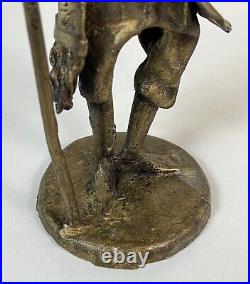 Ancien XXème art Africain Burkina Faso statue, sculpture en bronze mendiant