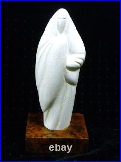 Ancienne Statue Art Deco Eramique Sculpture Religieuse Vierge Serie Limitee N 26