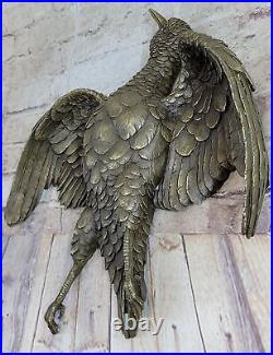 Animal Oiseau Bronze Art Ornement Sur Mural Statue Sculpture Sauvage