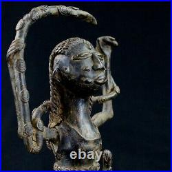 Art Africain African Statue de Mami Wata Sirène en Bronze Baoulé 19,5 Cms ++