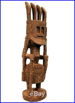 Art Africain Arts Premiers Primitif Statue Danseur Dogon Masque Walu 52 Cms