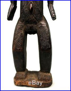 Art Africain Arts Premiers Statue Dan Bois & Fibres Végétales 46,5 Cms +++
