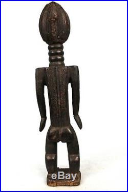 Art Africain Arts Premiers Statue Dan Bois & Fibres Végétales 46,5 Cms +++