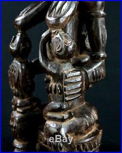 Art Africain Arts Premiers Superbe Statue Maternité Senoufo Senufo 46 Cms