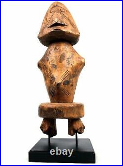 Art Africain Arts Premiers Tribal African Statue Losso sur Socle 35,5 Cms