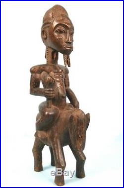 Art Africain Magnifique Cavalier Baoulé Collectible African Art Item 56 cms
