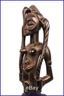 Art Africain Premier Spectaculaire Maternité Senoufo Senufo Maternity 45 Cms