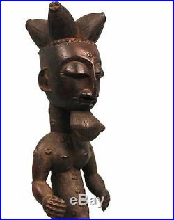 Art Africain Statue Atié Sculpture à la Précision Extrême 43,5 Cms ++++++