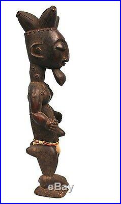 Art Africain Statue Atié Sculpture à la Précision Extrême 43,5 Cms ++++++
