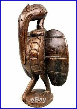 Art Africain Tribal Ancien Calao Senoufo Senufo African Bird 25,5 Cms ++++