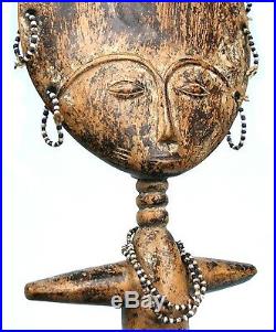 Art Africain Tribal Délicate Poupée de Fécondité Ashanti Ghana 30 Cms ++++