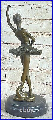 Art Déco Bronze Ballerine Ballet Statue Sculpture Abstrait Ouvre Mi Siècle