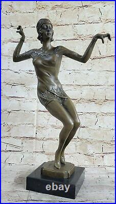 Art Déco Bronze Charleston Dancer Figurine Par Chiparus Sculpture Statue