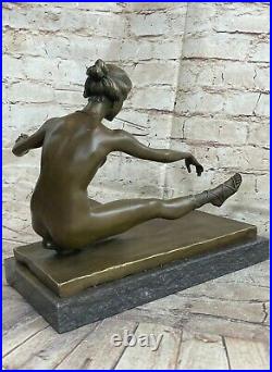 Art Déco Chair Femelle Par Français Artiste Jean La Bronze Sculpture Statue
