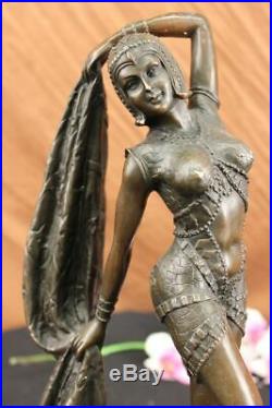 Art Déco Chiparus Érotique Danseuse Bronze Sculpture Statue Chaud Fonte Marbre