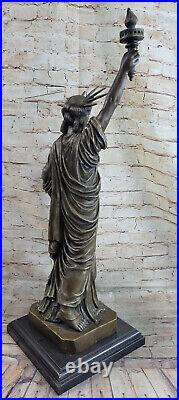 Art Déco Énorme Statue De Liberté Classique New York Souvenirs Bronze Sculpture