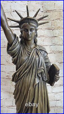 Art Déco Énorme Statue De Liberté Classique New York Souvenirs Bronze Sculpture
