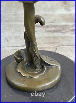 Art Déco Fonte Bronze Gracieux Ballerine Ballet Statue Sculpture Cadeau Affaire