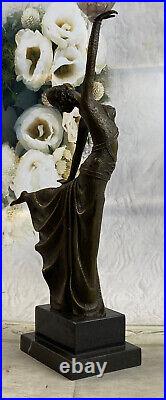 Art Déco Fonte Bronze Gracieux Ballerine Ballet Statue Sculpture Chiparus