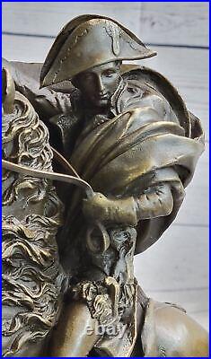 Art Déco Sculpture Napoléon Bronze Statue Fonte Marbre Base Figurine