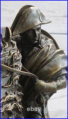 Art Déco Sculpture Napoléon Bronze Statue Fonte Marbre Base Figurine
