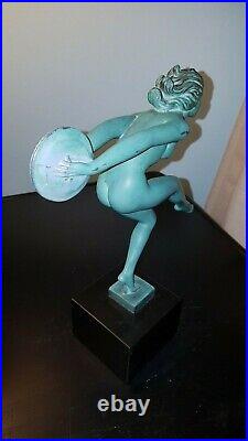 Art Deco Statue Danseuse Aux Cymbales Joie Garcia Le Verrier
