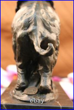 Art Déco Vie Sauvage Éléphant Par Milo Bronze Fonte Sculpture Statue Figurine