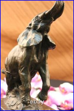 Art Déco Vie Sauvage Éléphant Par Milo Bronze Fonte Sculpture Statue Figurine