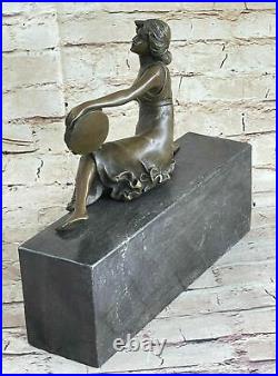 Art Décor Érotique Art Semi Chair Femelle Bronze Sculpture Statue Figurine Nr