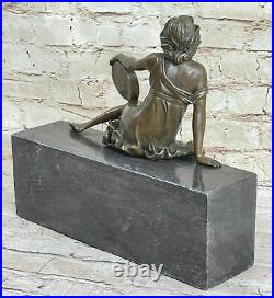 Art Décor Érotique Art Semi Chair Femelle Bronze Sculpture Statue Figurine Nr