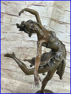 Art Décor Femme Danseuse Bronze Statue Par Bruno Zach Sculpture Grand Figurine