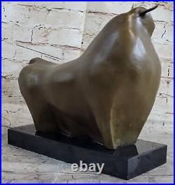 Art Moderne Abstrait Bull Bronze Figurine Botero Statue Sculpture