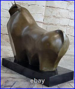 Art Moderne Abstrait Bull Bronze Figurine Botero Statue Sculpture