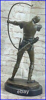 Art Moderne Indien Bronze Statue Abstrait Archer Fonte Guerrier Sculpture