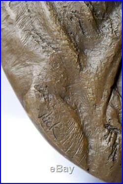 Art animalier- Très belle tête de cheval, bronze signée Nick